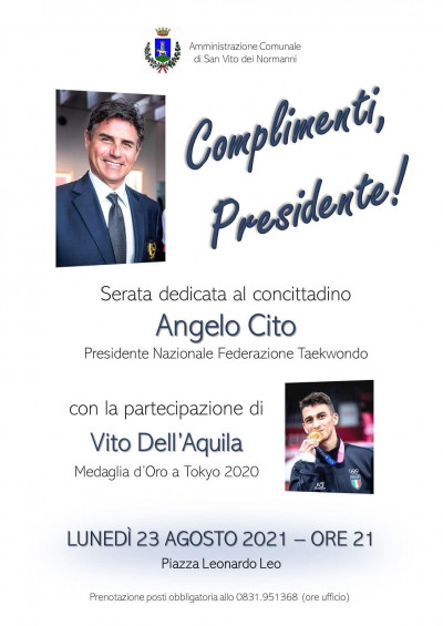 Serata dedicata al concittadino Angelo Cito con la partecipazione di Vito Del...