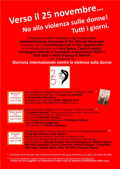 Verso il 25 novembre … No alla violenza sulle donne! Tutti i giorni.