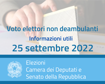 ELEZIONI POLITICHE 25 SETTEMBRE 2022